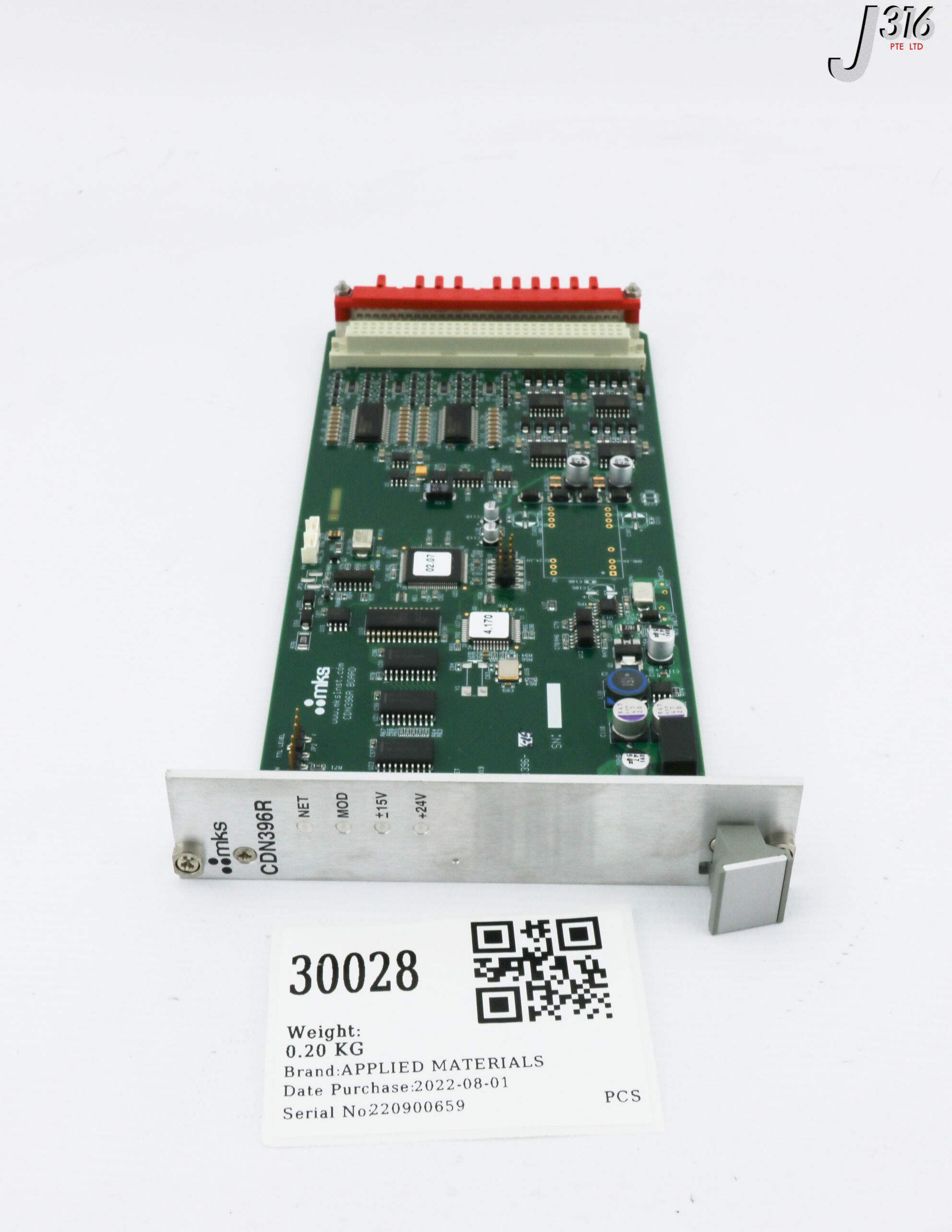 ボード 30028 APPLIED MATERIALS PCB ASSY, CDN396R, AS01396-6-15 0190-43360